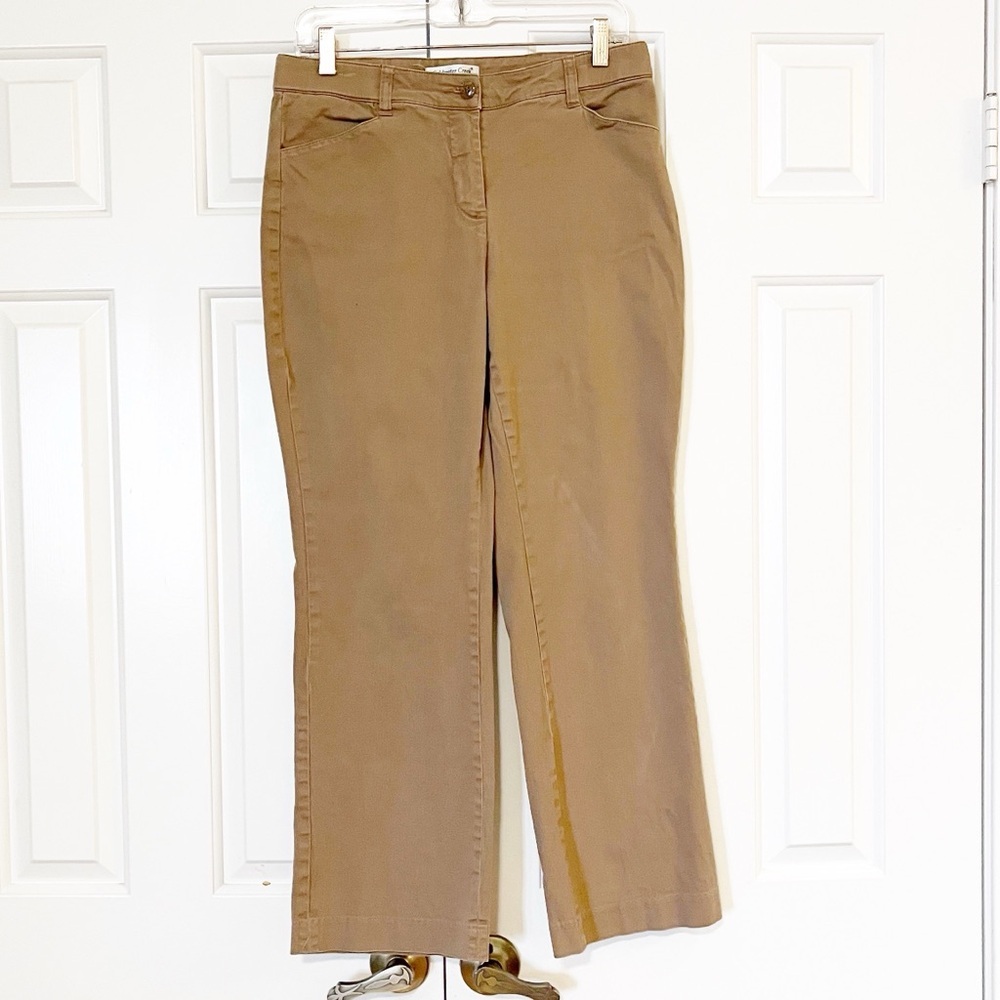 Coldwater Creek tan khaki Pants | Women’s 10P | Classic Fit Stretch Trousers